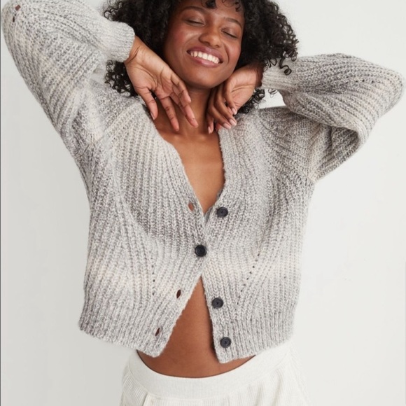 aerie | Sweaters | Aerie Oversized Cropped Cardigan | Poshmark